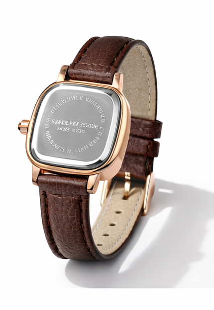 Montre femme élégante à bracelet marron