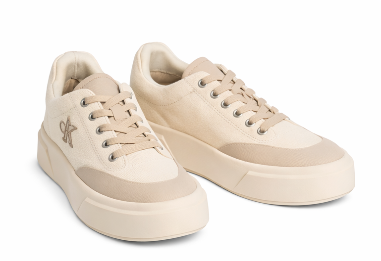 Baskets compensées beige pour femme – Style tendance & confort au quotidien ✨